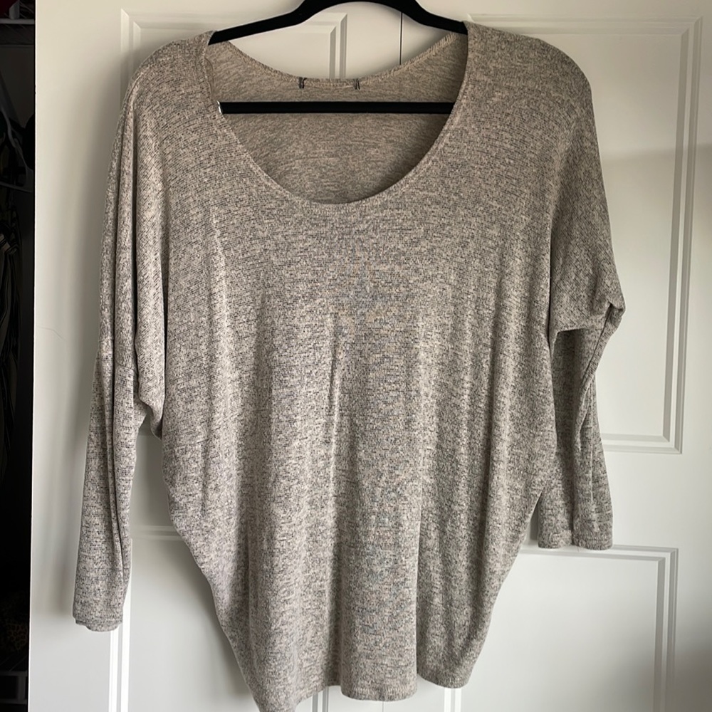 Long sleeve off the shoulder